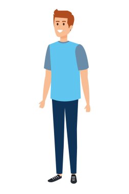 Genç adam avatar karakter simgesi