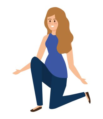 Genç kadın karakter simgesi