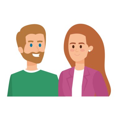 Genç aşıklar çift karakterler