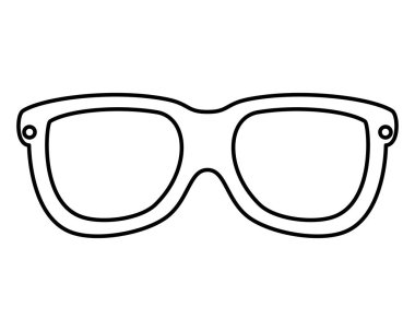 yaz güneş gözlüğü aksesuar izole simgesi