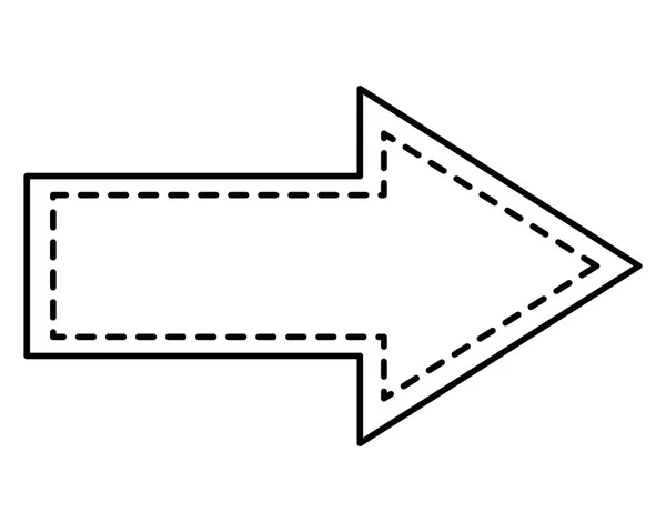 Flèche index signe icône isolée — Image vectorielle