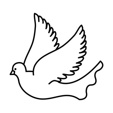 güzel güvercin kuş simge uçan