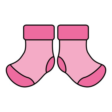 bebek çorap giysileri izole simgesi