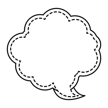 sevimli konuşma kabarcık mesaj simgesi