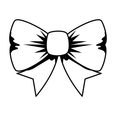 Papyon kurdelesi dekoratif izole edilmiş simge