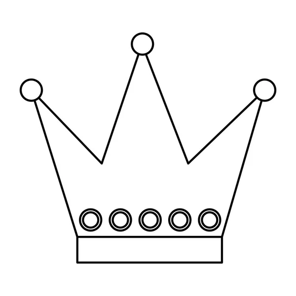 Schattig kroon koningin decoratieve pictogram — Stockvector