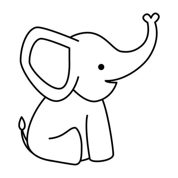 Cute little elephant baby character — Stock Vector