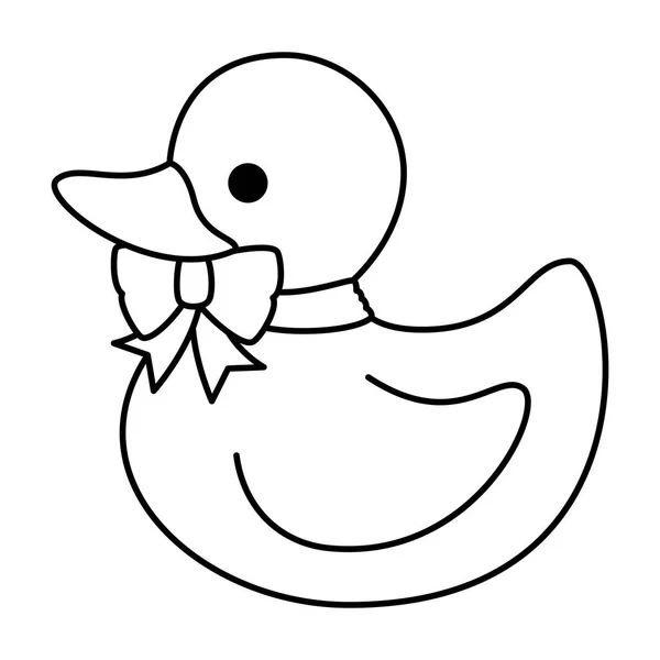 Petite icône de jouet canard en caoutchouc — Image vectorielle