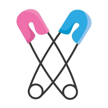 Bebek giysileri PIN izole simgesi