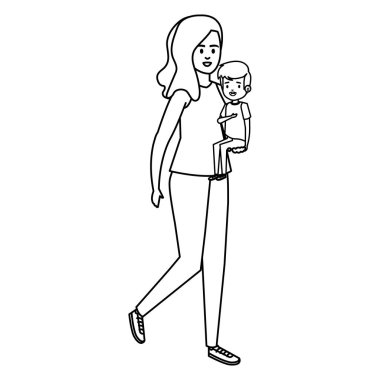 kadın öğretmen ile mutlu öğrenci çocuk