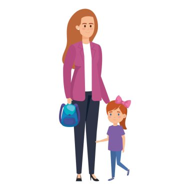 kadın öğretmen ile mutlu öğrenci kız