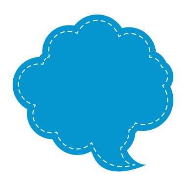 sevimli konuşma kabarcık mesaj simgesi