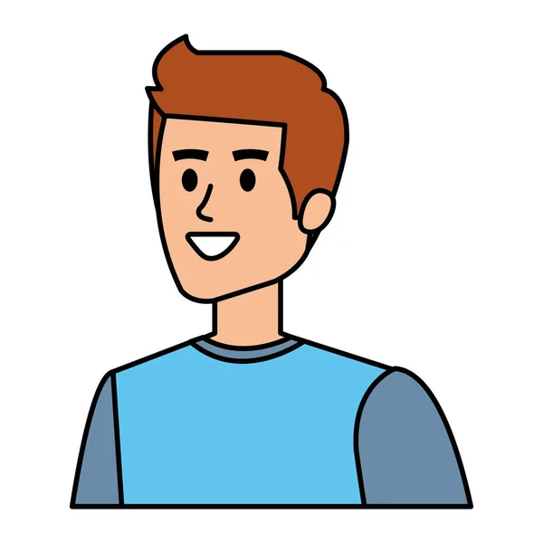 Junger Mann Avatar Charakter-Ikone — Stockvektor