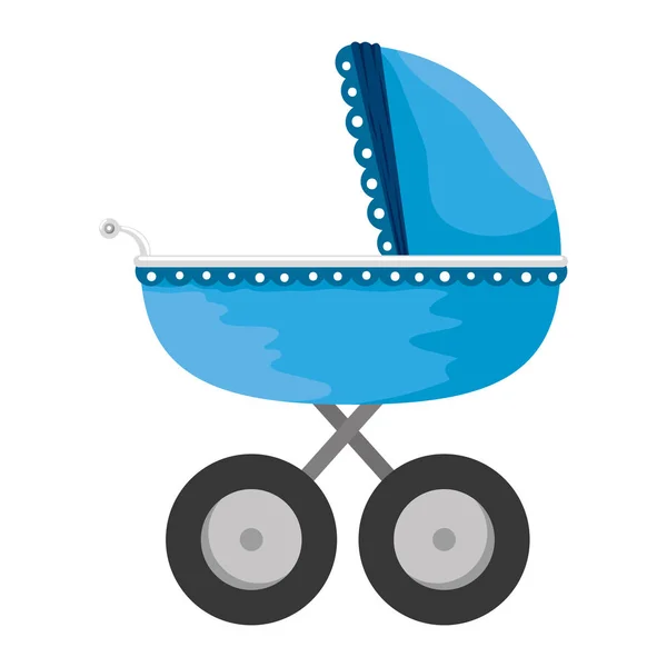 Baby cart isolated icon vector — Stock Vector