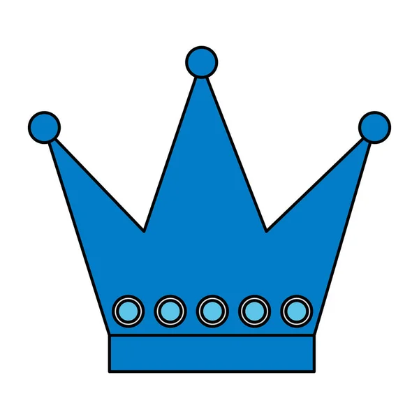 Schattig kroon koningin decoratieve pictogram — Stockvector