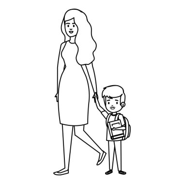 kadın öğretmen ile mutlu öğrenci çocuk