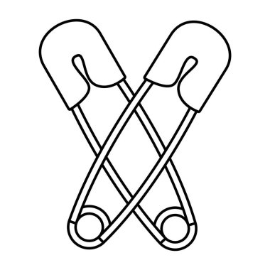 Bebek giysileri PIN izole simgesi