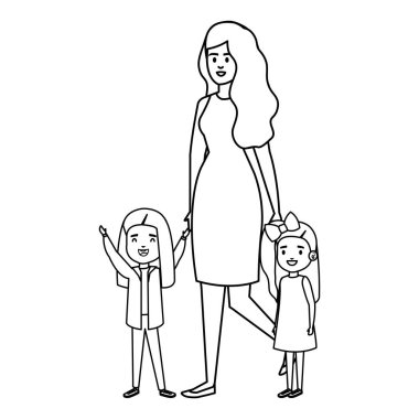 kız öğretmen ile mutlu öğrenciler kız