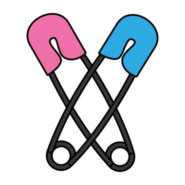 Bebek giysileri PIN izole simgesi