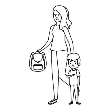 kadın öğretmen ile mutlu öğrenci çocuk