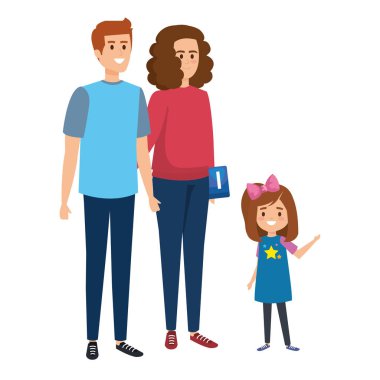 çift öğretmen ile mutlu öğrenci kız