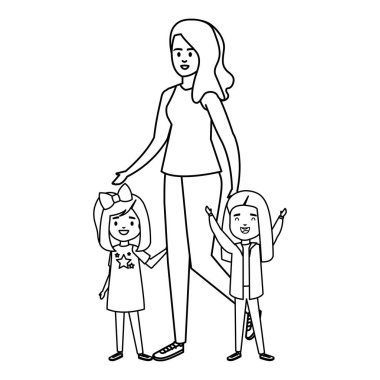 kız öğretmen ile mutlu öğrenciler kız