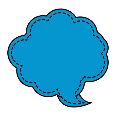 sevimli konuşma kabarcık mesaj simgesi