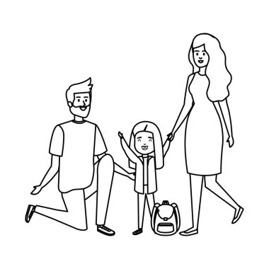 çift öğretmen ile mutlu öğrenci kız