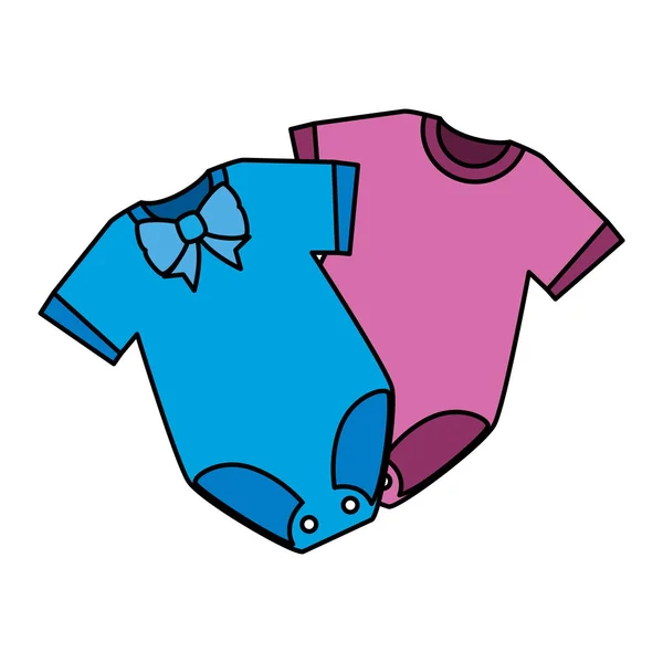 婴儿服装时尚孤立图标 — 图库矢量图片