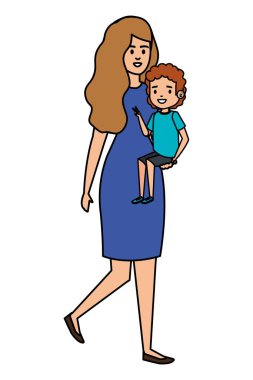 kadın öğretmen ile mutlu öğrenci çocuk