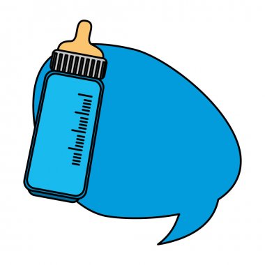 konuşma balonu ile bebek sütü şişesi