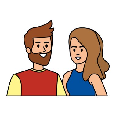 Genç aşıklar çift karakterler