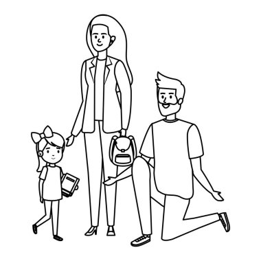 çift öğretmen ile mutlu öğrenci kız