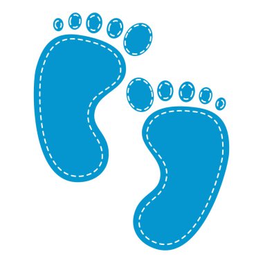 Bebek ayak baskılar dekoratif simgeler