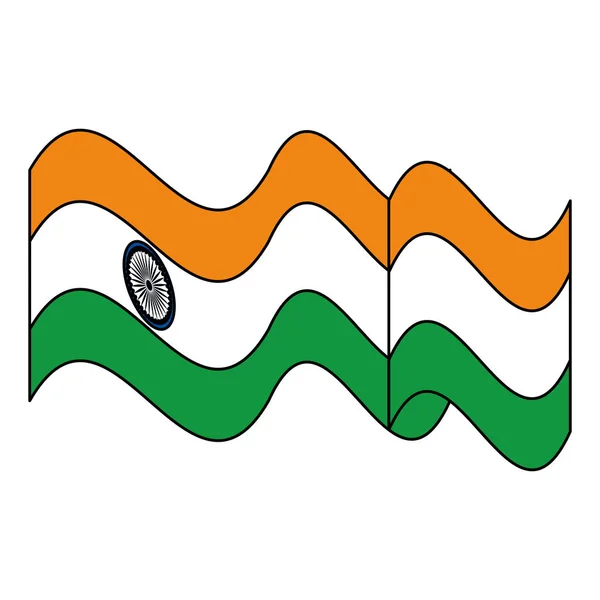 인도 국기 국가 고립 아이콘 — 스톡 벡터