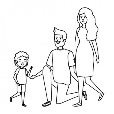 Çift öğretmenler ile mutlu öğrenci çocuk