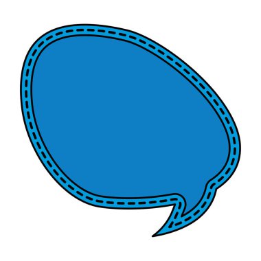 sevimli konuşma kabarcık mesaj simgesi