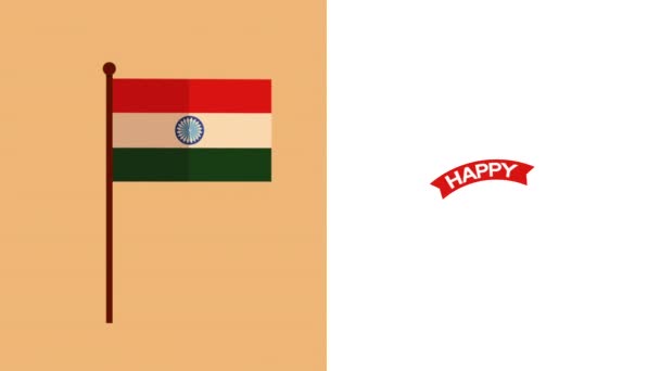 День независимости Индии — стоковое видео