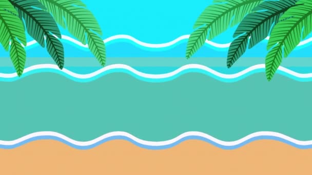 夏の時間の海のシーン — ストック動画