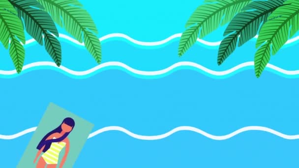 夏の時間の海のシーン — ストック動画