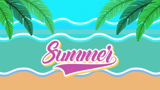 Horário de verão cena do mar — Vídeo de Stock