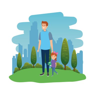 manzara erkek öğretmen ile mutlu öğrenci kız