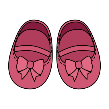 sevimli küçük kız ayakkabı ikonu