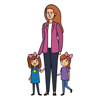 kız öğretmen ile mutlu öğrenciler kız