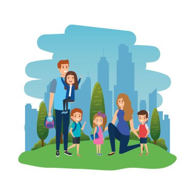 çift öğretmen ile mutlu öğrenciler çocuklar