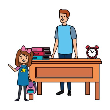 masada erkek öğretmen ile mutlu öğrenci kız