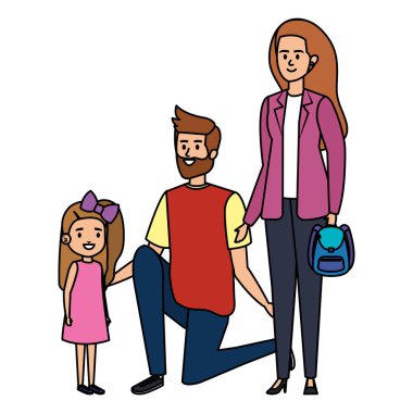 çift öğretmen ile mutlu öğrenci kız