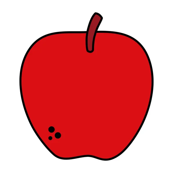 Elma taze meyve sağlıklı simgesi — Stok Vektör