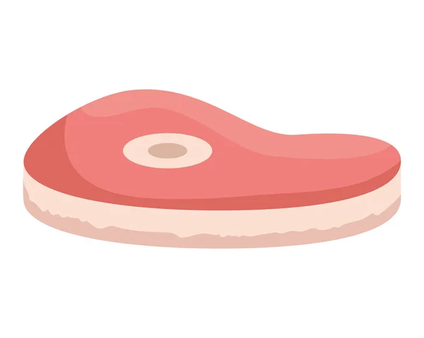Carne filete delicioso alimento icono — Vector de stock
