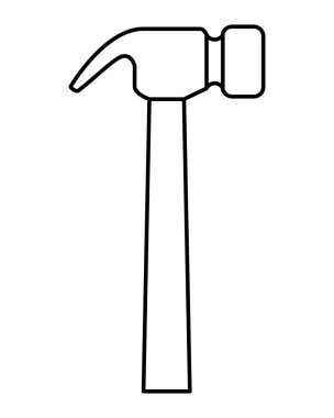 takım izole metal simge çekiç